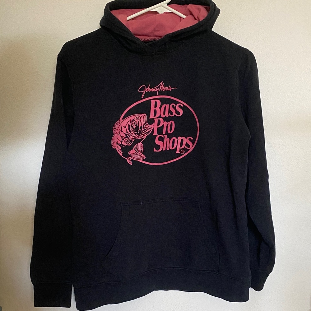 Bass Pro Shops Black Sweater with Pink Logo